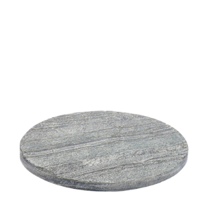 SLATE PLATTER ROUND SILVER-GREY