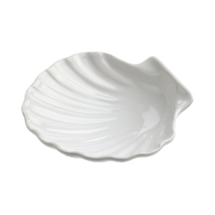 MINI SCALLOP SHELL 2 CL - WHITE - DIAM. 7 CM H. 2 CM